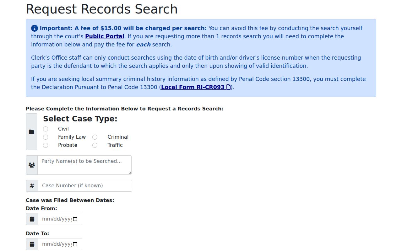 Moreno Valley public records request through Riverside Superior Court